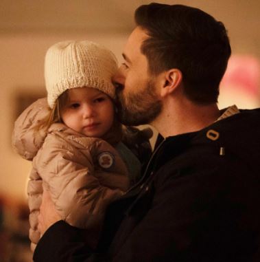 Ryan Eggold with his reel-life daughter Luna Goodwin